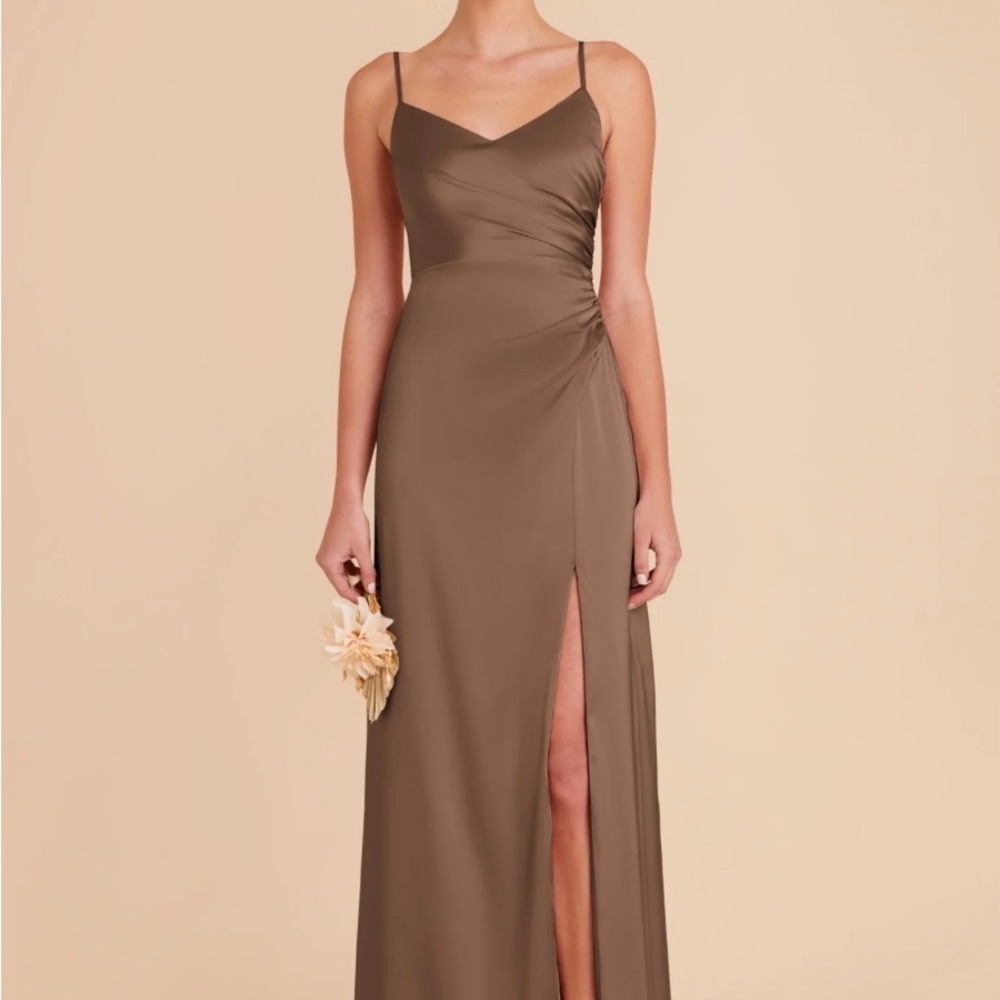 Birdy Grey - Catherine Dress - Mocha Matte Satin - Size XL